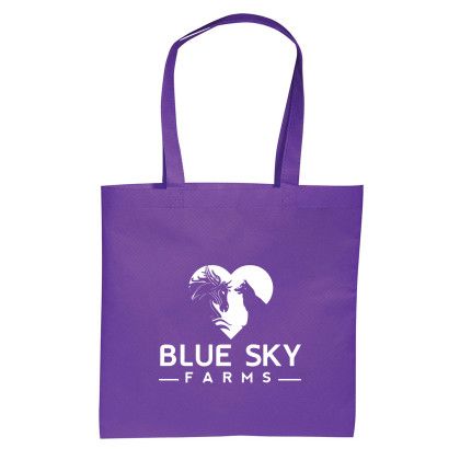 Custom Economy Non-Woven Tote Bag - Purple