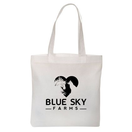 Custom Economy Non-Woven Tote Bag - White