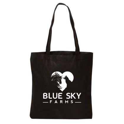 Custom Economy Non-Woven Tote Bag - Black