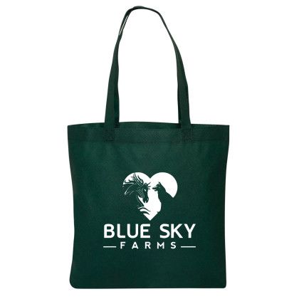 Custom Economy Non-Woven Tote Bag - Hunter Green