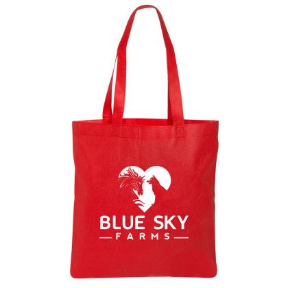 Custom Economy Non-Woven Tote Bag - Red