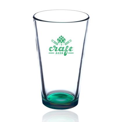 Promotional Green 16 oz Pint Glasses