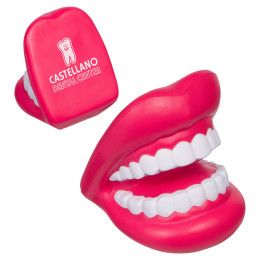 Custom Big Mouth Stress Reliever - Red with White Custom Big Mouth Stress Reliever - Red with White