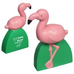 Custom Flamingo Stress Reliever - Pink with Green