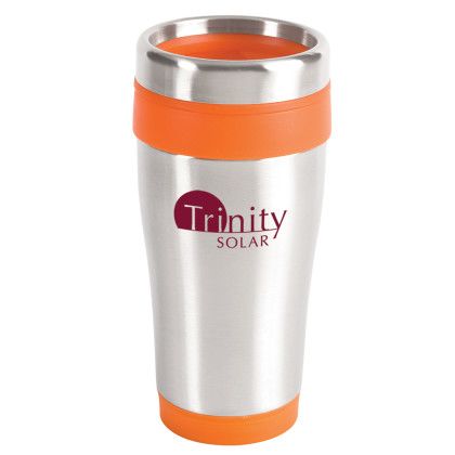 Orange  Promotional Stainless Steel Travel Tumblers | 16 oz Blue Monday Travel Tumbler | Custom  BPA Free Travel Tumblers