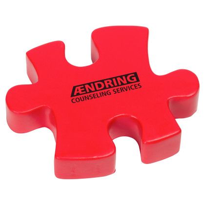 Custom Connecting Puzzle Piece Stress Reliever - Red Custom Connecting Puzzle Piece Stress Reliever - Red
