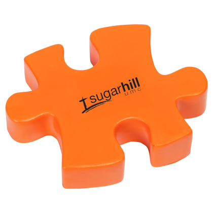 Custom Connecting Puzzle Piece Stress Reliever - Orange Custom Connecting Puzzle Piece Stress Reliever - Orange