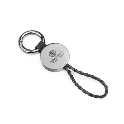 Custom CircleEdge Wristlet Keychain - Black Side View Custom CircleEdge Wristlet Keychain - Black Side View