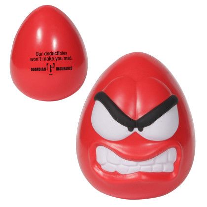 Custom Mood Maniac Stress Reliever Wobbler-Angry - Red Custom Mood Maniac Stress Reliever Wobbler-Angry - Red