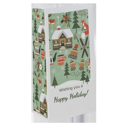 Custom Christmas Scatter Design 4 SOS Paper Bag - 5" x 9.75" x 3.125" - Back