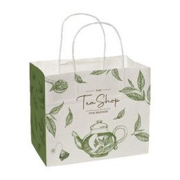 Custom 8.5" x 7.25" x 5" Full Color Natural Handle Shopper Custom 8.5" x 7.25" x 5" Full Color Natural Handle Shopper