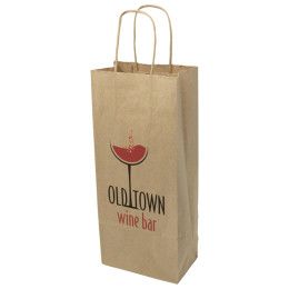 Custom 5.5" x 13" x 3.25" Full Color Natural Handle Shopper Custom 5.5" x 13" x 3.25" Full Color Natural Handle Shopper