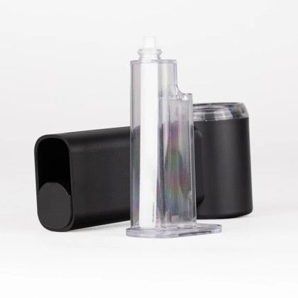 Custom BreezeMist Rechargeable Handheld Fan - Black Open View Custom BreezeMist Rechargeable Handheld Fan - Black Open View