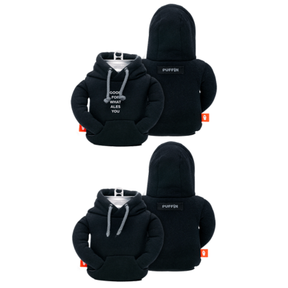 Custom The Hoodie Can Cooler, By Puffin Drinkware - Cool Gray Custom The Hoodie Can Cooler, By Puffin Drinkware - Cool Gray