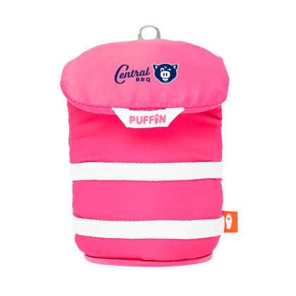 Custom The Buoy Can Cooler, By Puffin Drinkware - pink Custom The Buoy Can Cooler, By Puffin Drinkware - pink
