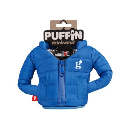 Custom The Puffy Can Cooler, By Puffin Drinkware - Varsity Blue Custom The Puffy Can Cooler, By Puffin Drinkware - Varsity Blue