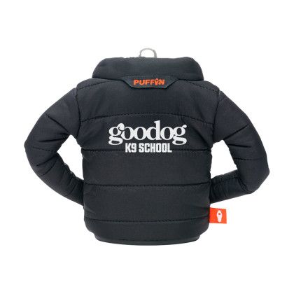 Custom The Puffy Can Cooler, By Puffin Drinkware - Black Back View Custom The Puffy Can Cooler, By Puffin Drinkware - Black Back View