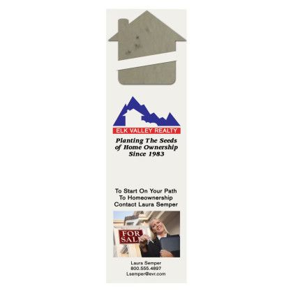 Custom House Seed Shape Bookmark 