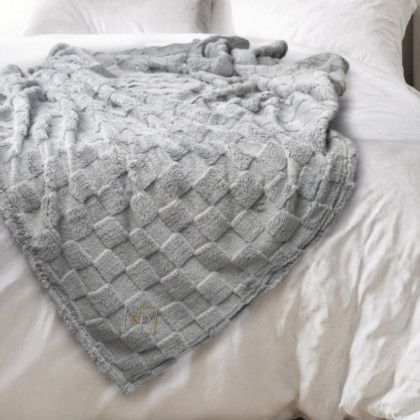 Custom RPET Checkered Sherpa Blanket