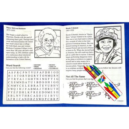 Custom African American History Coloring Set - Open View Custom African American History Coloring Set - Open View