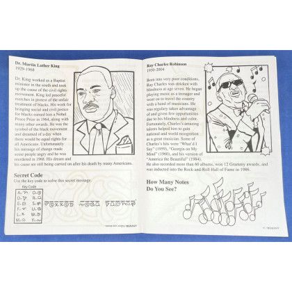 Custom African American History Coloring Book - Open View 
