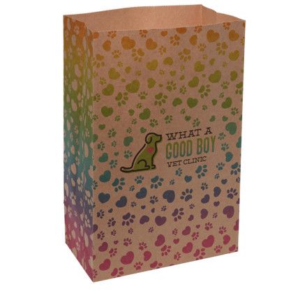 Custom Full Color Multi-Sided Natural SOS Paper Bag - 8.5" x 13.375" x 5" Custom Full Color Multi-Sided Natural SOS Paper Bag - 8.5" x 13.375" x 5"