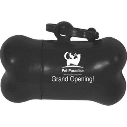 Custom Black Bone Shaped Pet Waste Bag Dispenser - Black Custom Black Bone Shaped Pet Waste Bag Dispenser - Black