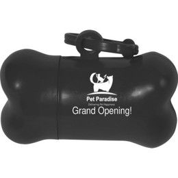 Custom Black Bone Shaped Pet Waste Bag Dispenser - Black Custom Black Bone Shaped Pet Waste Bag Dispenser - Black