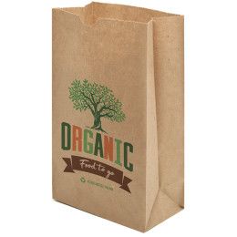 Custom Full Color 1-Sided SOS Kraft Paper Bags - 6" X 11.0625" X 3.625" Custom Full Color 1-Sided SOS Kraft Paper Bags - 6" X 11.0625" X 3.625"