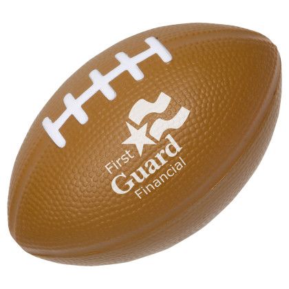 Custom Medium Football Stress Reliever - Brown Custom Medium Football Stress Reliever - Brown