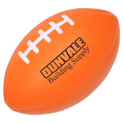 Custom Medium Football Stress Reliever - Orange Custom Medium Football Stress Reliever - Orange