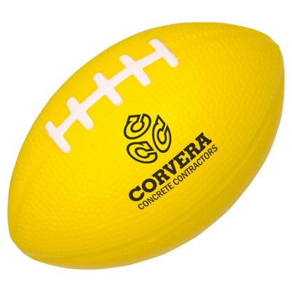 Custom Medium Football Stress Reliever - Yellow Custom Medium Football Stress Reliever - Yellow