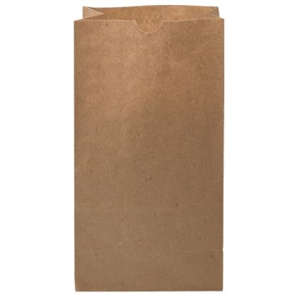 Custom Full Color 1-Sided SOS Kraft Paper Bags - 6" X 11.0625" X 3.625" - Back View 