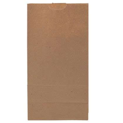 Custom One Color 1-Sided SOS Kraft Paper Bags - 4.25" x 8.1875" x 2.375" - Back View Custom One Color 1-Sided SOS Kraft Paper Bags - 4.25" x 8.1875" x 2.375" - Back View