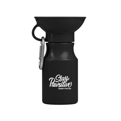 Custom Springland Pet 15 oz Mini Dog Travel Bottle - Black 