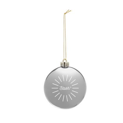 Custom Chrome Round Disk Ornament - Metallic Silver 
