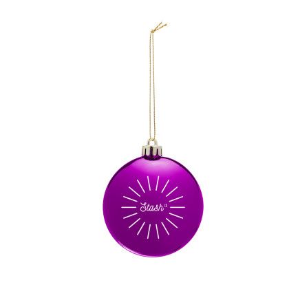 Custom Chrome Round Disk Ornament - Metallic Purple 