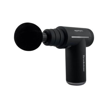 Custom Brookstone Wireless Deep Tissue Percussion Massager - Black Side View Custom Brookstone Wireless Deep Tissue Percussion Massager - Black Side View