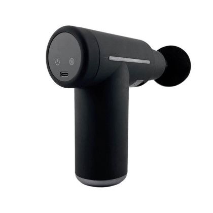 Custom Brookstone Wireless Deep Tissue Percussion Massager - Black Back View Custom Brookstone Wireless Deep Tissue Percussion Massager - Black Back View