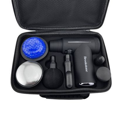 Custom Brookstone Wireless Deep Tissue Percussion Massager - Black Open Box View Custom Brookstone Wireless Deep Tissue Percussion Massager - Black Open Box View