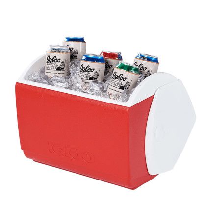 Custom Igloo Playmate Pal 16 Qt Cooler - Red Lifestyle View 
