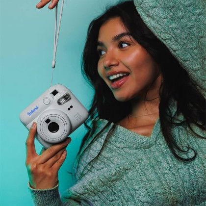 Custom Fujifilm Instax Mini 12 Camera Bundle - White Lifestyle View 