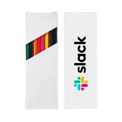 Custom Full Color Eight-Color 7" Wooden Pencil Set in White Box Custom Full Color Eight-Color 7" Wooden Pencil Set in White Box