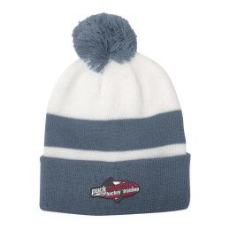 Promotional Campus Pom Beanie - Gray with White