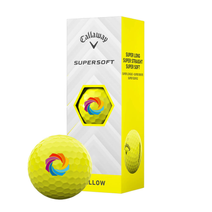 Custom Callaway Supersoft Golf Ball Sleeve - Yellow 