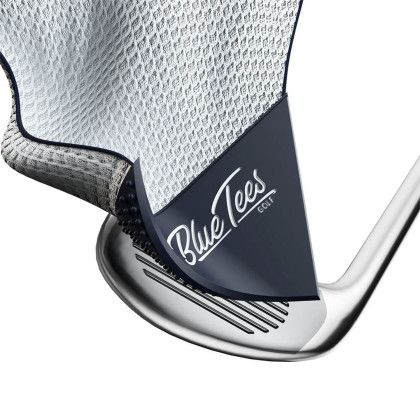 Custom Blue Tees Golf Magnetic Utility Towel - White In Use 