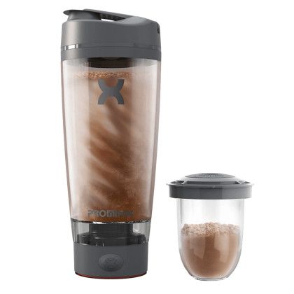 Custom Promixx Pro 20 oz Electric Shaker Bottle - Black Back View 