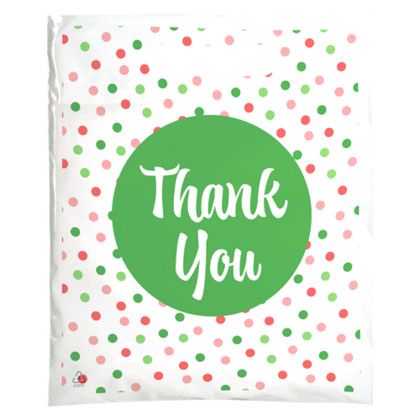 Custom Polka Dots Seasonal Predesigned Plastic Bags - 6" x 13" Custom Polka Dots Seasonal Predesigned Plastic Bags - 6" x 13"