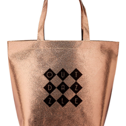 Custom New Castle Non woven Metallic Tote Bags - Copper Custom New Castle Non woven Metallic Tote Bags - Copper