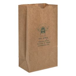 Custom One Color 1-Sided SOS Kraft Paper Bags - 5" x 9.625" x 3.125" Custom One Color 1-Sided SOS Kraft Paper Bags - 5" x 9.625" x 3.125"